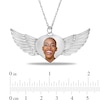 Thumbnail Image 2 of Engravable Photo Heart with Angel Wings Pendant in 10K White, Yellow or Rose Gold (1 Image and 3 Lines)