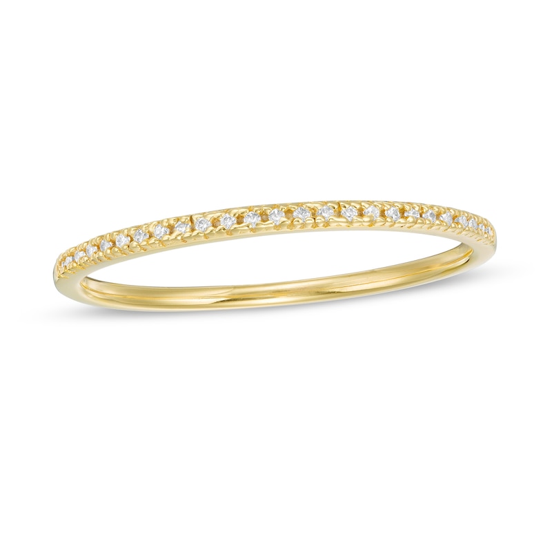 Main Image 1 of 0.05 CT. T.W. Diamond Stackable Anniversary Band in 10K Gold