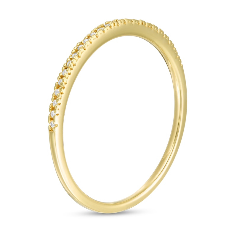 Main Image 3 of 0.05 CT. T.W. Diamond Stackable Anniversary Band in 10K Gold