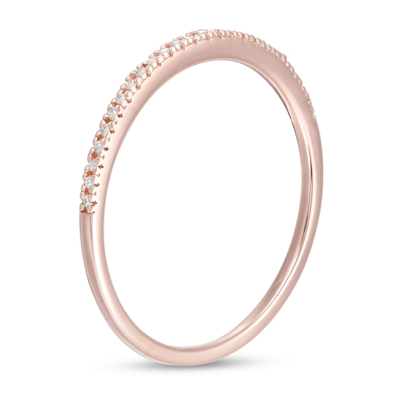 0.05 CT. T.W. Diamond Stackable Anniversary Band in 10K Rose Gold