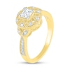 Thumbnail Image 1 of 0.45 CT. T.W. Princess-Cut and Round Diamond Frame Vintage-Style Art Deco Engagement Ring in 10K Gold