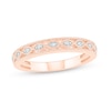 Thumbnail Image 4 of 0.95 CT. T.W. Diamond Scallop Edge Frame Vintage-Style Bridal Set in 10K Rose Gold