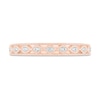 Thumbnail Image 8 of 0.95 CT. T.W. Diamond Scallop Edge Frame Vintage-Style Bridal Set in 10K Rose Gold