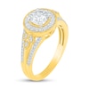 0.95 CT. T.W. Diamond Frame Vintage-Style Engagement Ring in 10K Gold