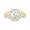 0.95 CT. T.W. Diamond Frame Vintage-Style Engagement Ring in 10K Gold