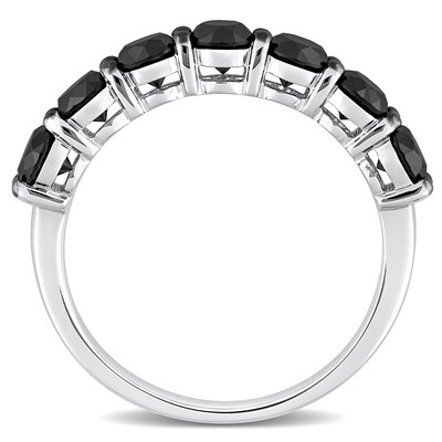 1.75 CT. T.W. Black Enhanced Diamond Seven Stone Anniversary Band in 10K White Gold