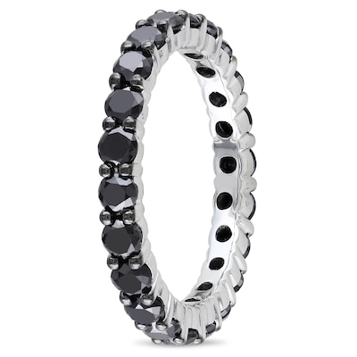 1.98 CT. T.W. Black Enhanced Diamond Eternity Band in 14K White Gold