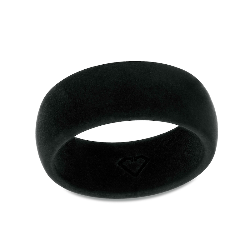Men's 6.0mm Comfort-Fit Wedding Band in Black Silicone|Peoples Jewellers