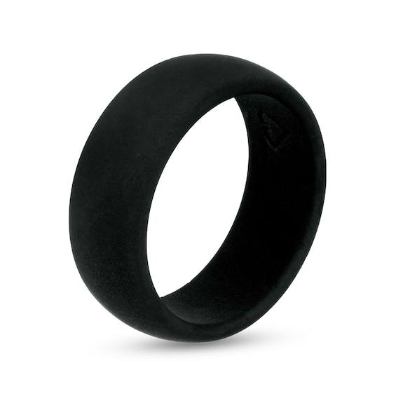 Men's 6.0mm Comfort-Fit Wedding Band in Black Silicone