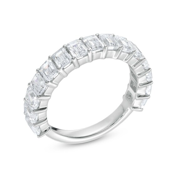 3.00 CT. T.W. Certified Emerald-Cut Lab-Created Diamond Anniversary Band in 14K White Gold (F/SI2)