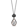 Enchanted Disney Villains Maleficent Quartz and 0.145 CT. T.W. Diamond Pendant in Sterling Silver and 10K Rose Gold