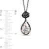 Thumbnail Image 2 of Enchanted Disney Villains Maleficent Quartz and 0.145 CT. T.W. Diamond Pendant in Sterling Silver and 10K Rose Gold