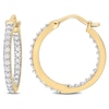 0.48 CT. T.W. Diamond Inside-Out Hoop Earrings in 10K Gold