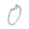 Thumbnail Image 2 of 0.145 CT. T.W. Diamond Tiara Contour Anniversary Band in 10K White Gold