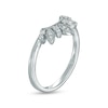 0.085 CT. T.W. Diamond Marquise-Shaped Frame Tiara Contour Anniversary Band in Sterling Silver