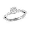 Thumbnail Image 0 of 1.60 CT. T.W.  Round and Marquise Diamond Engagement Ring in 14K White Gold