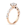 1.60 CT. T.W. Round and Marquise Diamond Engagement Ring in 14K Rose Gold