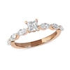 Thumbnail Image 1 of 1.60 CT. T.W. Princess-Cut and Marquise Diamond Engagement Ring in 14K Rose Gold