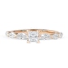 Thumbnail Image 3 of 1.60 CT. T.W. Princess-Cut and Marquise Diamond Engagement Ring in 14K Rose Gold