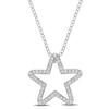 Thumbnail Image 0 of 0.20 CT. T.W. Diamond Star Outline Pendant in Sterling Silver