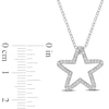 Thumbnail Image 2 of 0.20 CT. T.W. Diamond Star Outline Pendant in Sterling Silver
