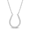 0.15 CT. T.W. Diamond Horseshoe Necklace in Sterling Silver