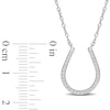 0.15 CT. T.W. Diamond Horseshoe Necklace in Sterling Silver