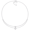 0.04 CT. T.W. Diamond Double Strand Layered Circle Necklace in Sterling Silver - 19"