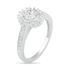 Thumbnail Image 6 of 0.95 CT. T.W. Baguette and Round Diamond Sunburst Frame Bridal Set in 10K White Gold