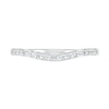 0.18 CT. T.W. Baguette and Round Diamond Contour Anniversary Band in 10K Gold