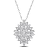 Thumbnail Image 0 of 0.25 CT. T.W. Composite Diamond Vintage-Style Flower Pendant in Sterling Silver