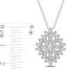 Thumbnail Image 2 of 0.25 CT. T.W. Composite Diamond Vintage-Style Flower Pendant in Sterling Silver