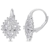 Thumbnail Image 0 of 0.19 CT. T.W. Composite Diamond Vintage-Style Flower Earrings in Sterling Silver