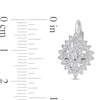 Thumbnail Image 2 of 0.19 CT. T.W. Composite Diamond Vintage-Style Flower Earrings in Sterling Silver