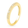 Thumbnail Image 3 of 0.085 CT. T.W. Baguette and Round Diamond Vintage-Style Anniversary Band in 10K Gold