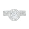 Thumbnail Image 2 of 0.69 CT. T.W. Baguette and Round Diamond Octagonal Frame Vintage-Style Bridal Set in 10K White Gold