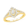 Thumbnail Image 3 of 0.69 CT. T.W. Multi-Shape Diamond Chevron Split Shank Bridal Set in 10K Gold