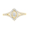 Thumbnail Image 4 of 0.69 CT. T.W. Multi-Shape Diamond Chevron Split Shank Bridal Set in 10K Gold