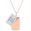 Thumbnail Image 0 of Diamond Accent "I LOVE YOU MOM" Letter Pendant in Sterling Silver with Rose Rhodium Plate