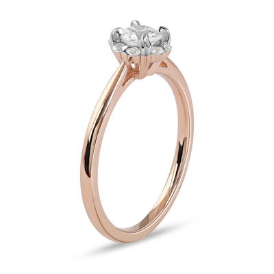 0.50 CT. T.W. Diamond Frame Engagement Ring in 10K Rose Gold (J/I3)