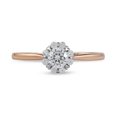 0.50 CT. T.W. Diamond Frame Engagement Ring in 10K Rose Gold (J/I3)