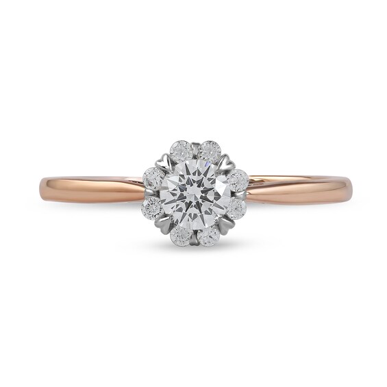 0.50 CT. T.W. Diamond Frame Engagement Ring in 10K Rose Gold (J/I3)