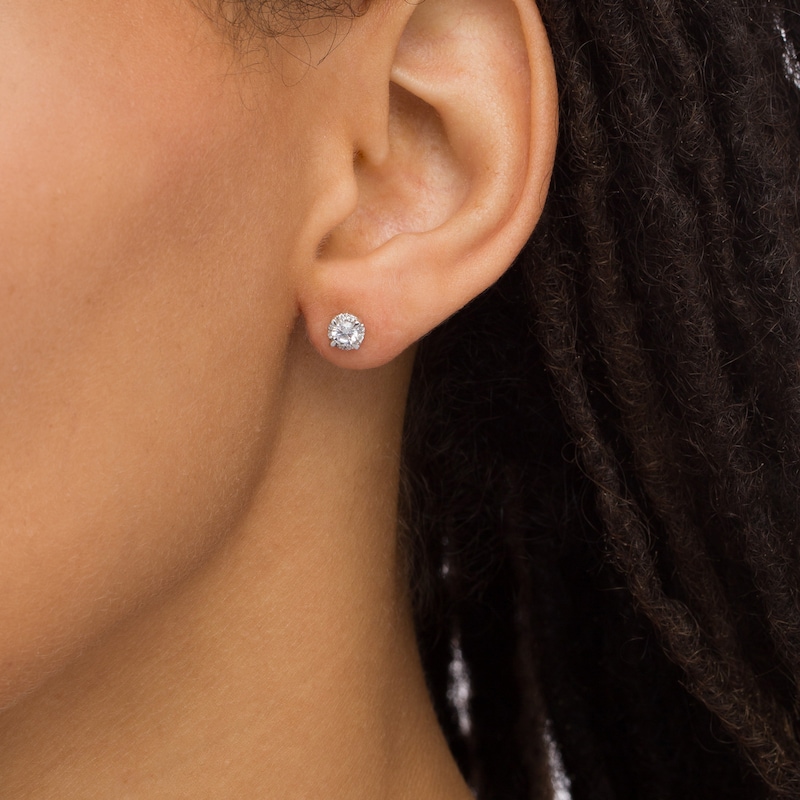 CT. T.W. Diamond Frame Stud Earrings in 10K Gold (J/I3)|Peoples Jewellers