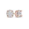 Thumbnail Image 0 of 0.37 CT. T.W. Diamond Frame Stud Earrings in 10K Rose Gold (J/I3)