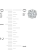 Thumbnail Image 3 of 0.69 CT. T.W. Diamond Frame Stud Earrings in 10K White Gold (J/I3)