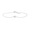 0.04 CT. T.W. Diamond Kite Frame Anklet in Sterling Silver – 10"