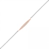 Thumbnail Image 0 of 0.085 CT. T.W. Diamond Elongated Oval Anklet in Sterling Silver with 14K Rose Gold Plate – 10"