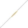 Thumbnail Image 0 of 0.085 CT. T.W. Diamond Elongated Oval Anklet in Sterling Silver with 14K Gold Plate – 10"