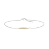 0.085 CT. T.W. Diamond Elongated Oval Anklet in Sterling Silver with 14K Gold Plate – 10"