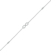 Thumbnail Image 0 of 0.085 CT. T.W. Diamond Infinity Anklet in Sterling Silver – 10"